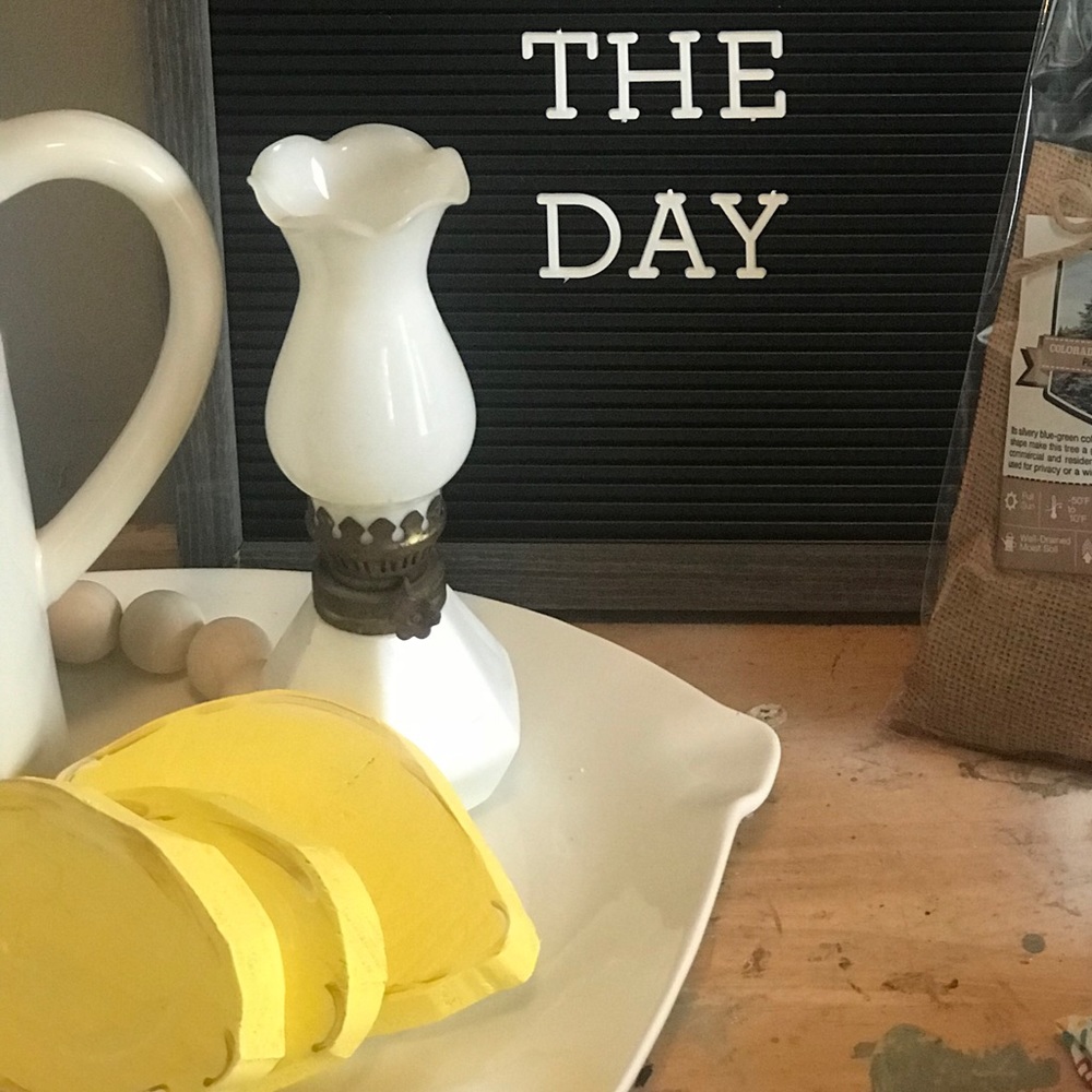 Farmhouse style wooden lemons
